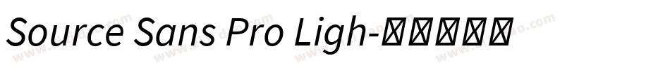 Source Sans Pro Ligh字体转换
